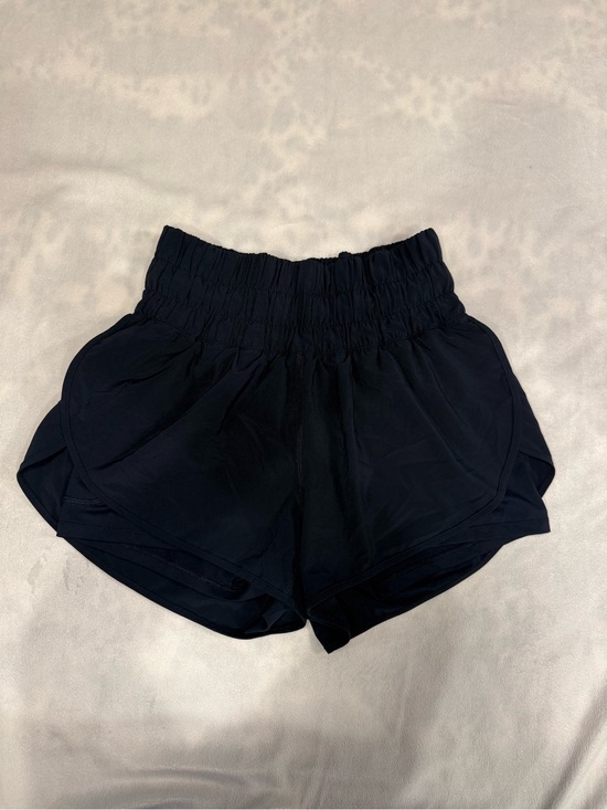 CRZ YOGA Pants - CRZ YOGA Black Smocked High Rise Lined Athletic Running Shorts Size Small